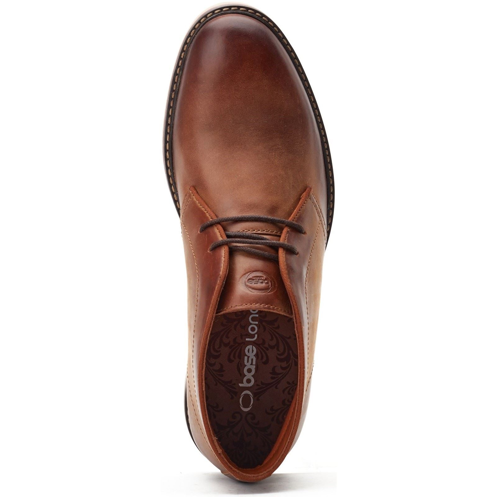 Base London Brody Leder Herren Stiefel In Verbranntem Tan