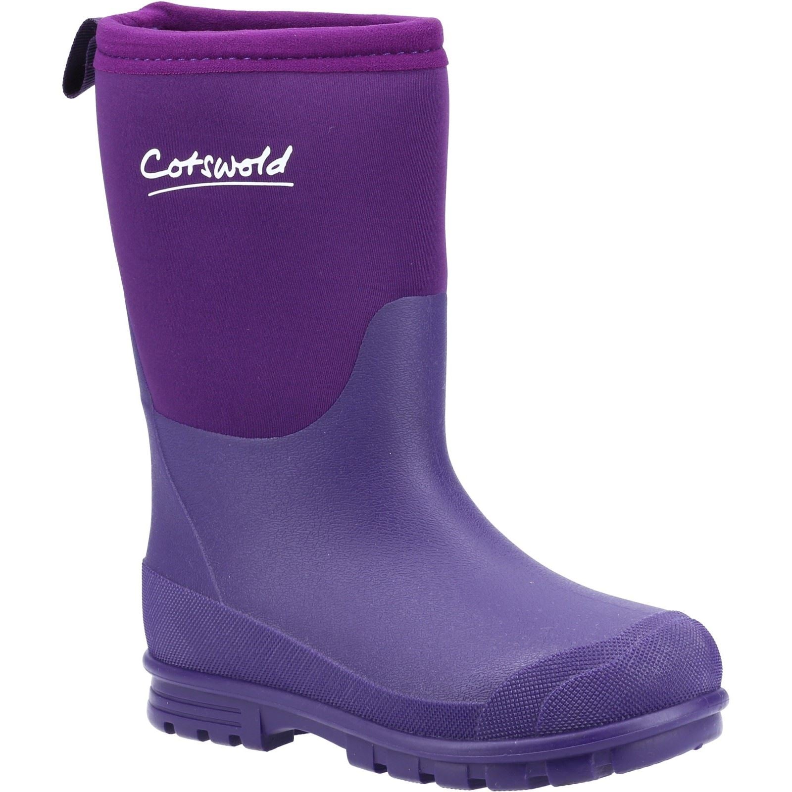 Cotswold Hilly Neoprene TPR+Neopren Unisex Kinder lila Gummistiefel