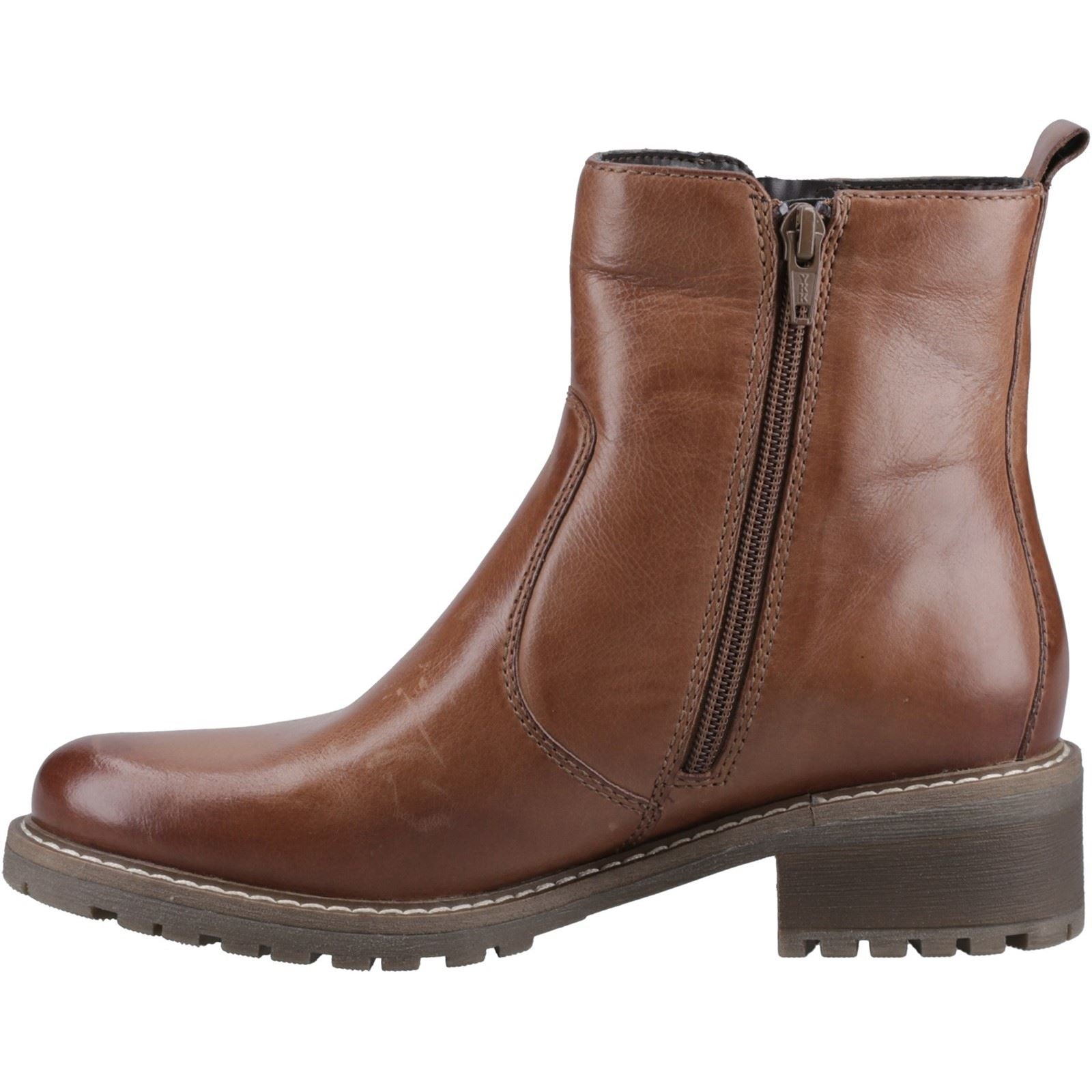 Hush Puppies Pippa Leder Damen Tan Stiefel