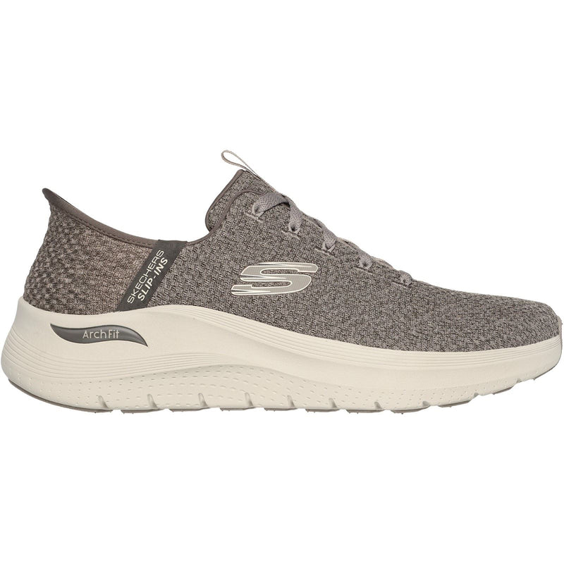 Skechers Arch Fit 2.0 Look Ahead Textile Herren Sneaker In Taupe