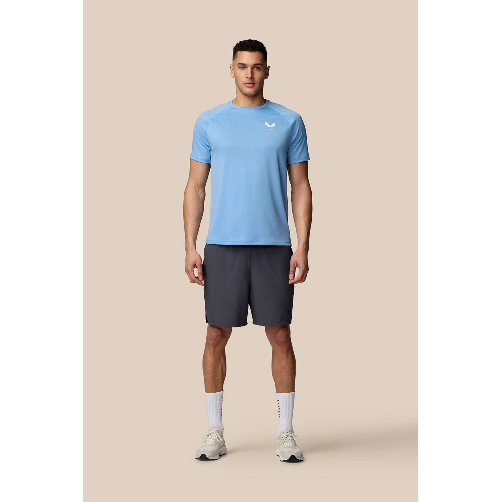 Castore Adapt Training T-Shirt Polyester Herren Blaue Sport-T-Shirts