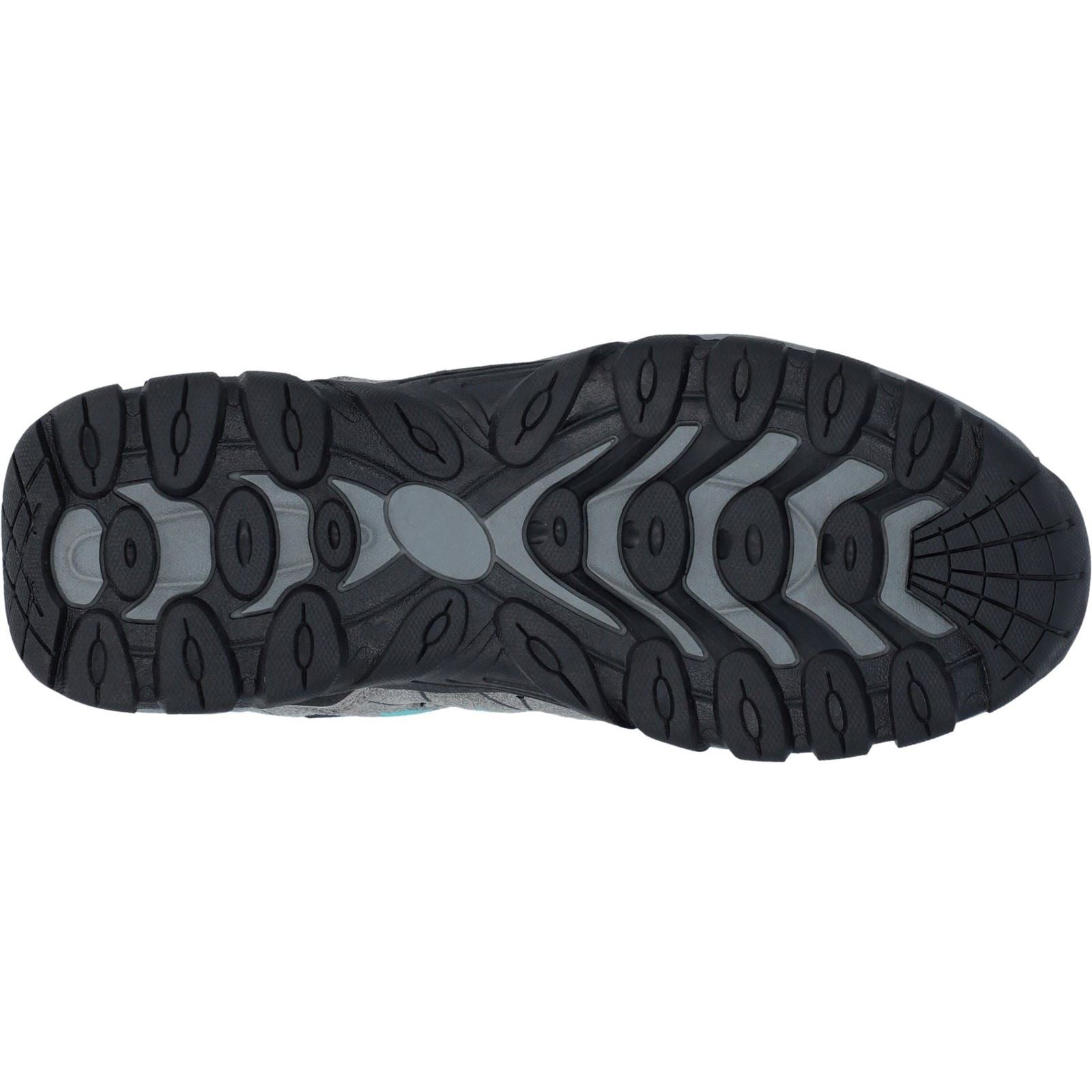 Hi-Tec Corzo Low Pu-Wildleder Wanderschuhe Für Damen In Cool Grey/Navy Blue/Curacao