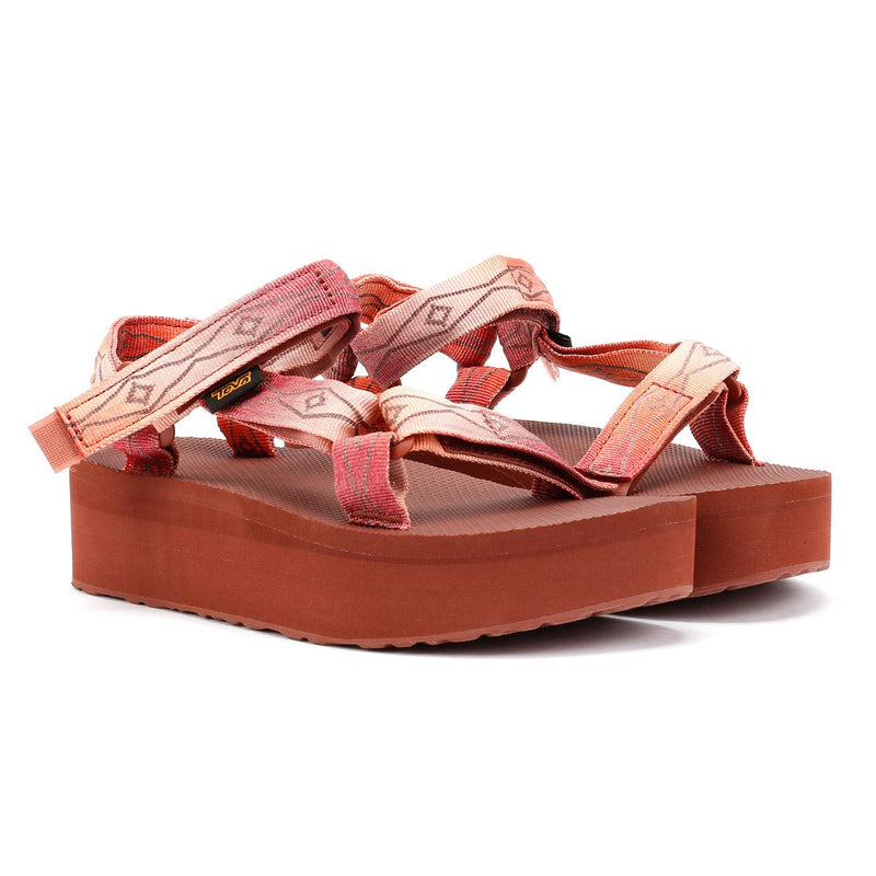 Teva Flatform Universal Damen Rote Sandalen