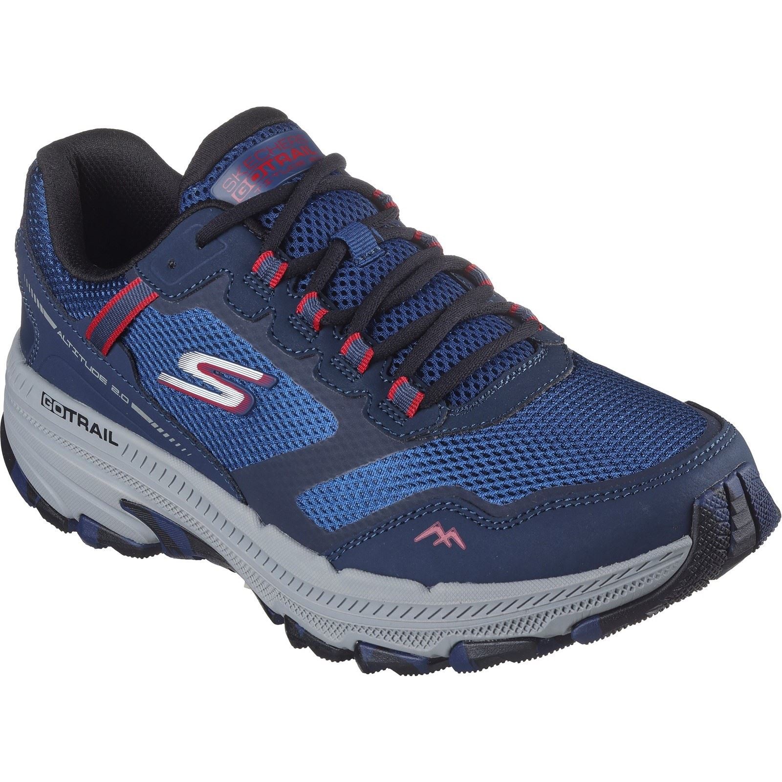 Skechers Performance GO RUN Trail Altitude 2.0 Marble Rock 3 Herren Sneaker aus Leder in Marineblau/Rot