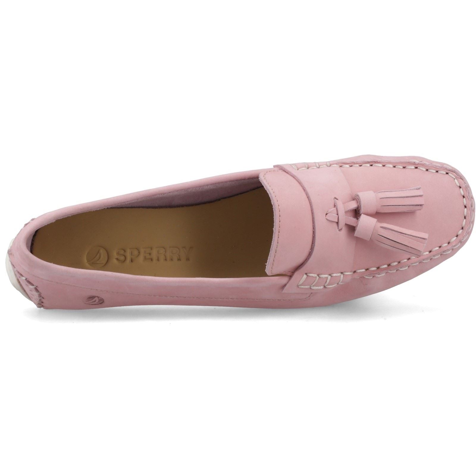 Sperry Salvador Slip On Nubuck Damen Rosa Mokassins Schuhe