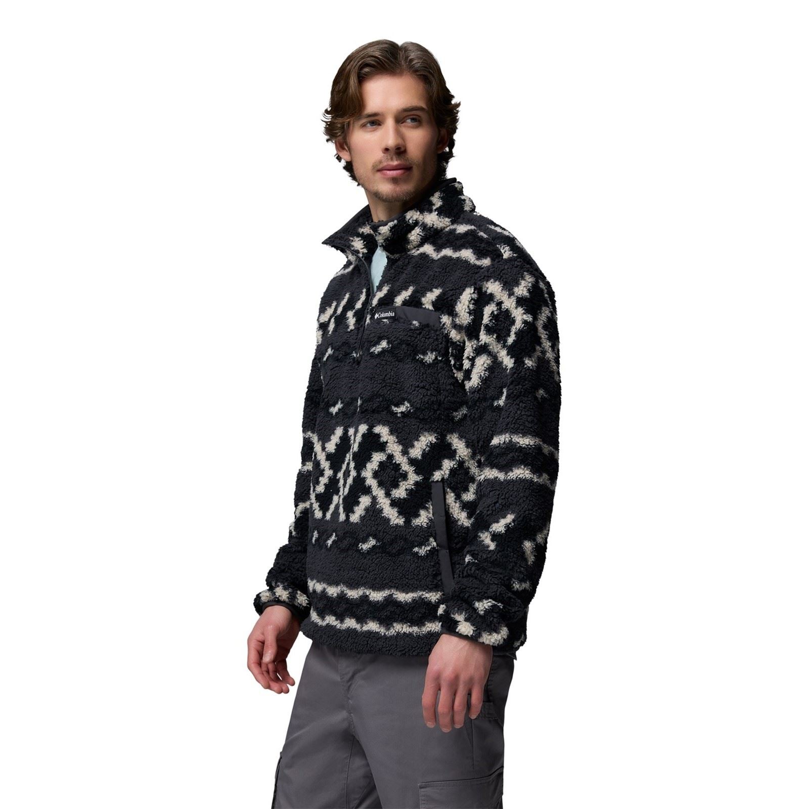 Columbia Rugged Ridge High Pile Half Zip Herren Schwarz Fleece Pullover