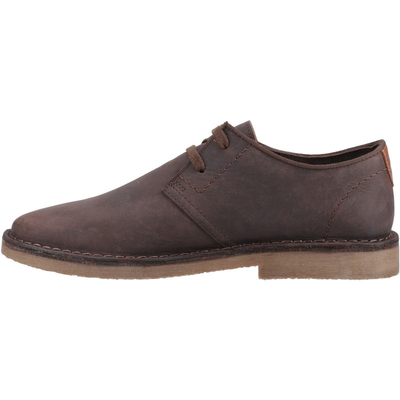 Hush Puppies Scout Leder Herren Wachsige Braune Schnürschuhe