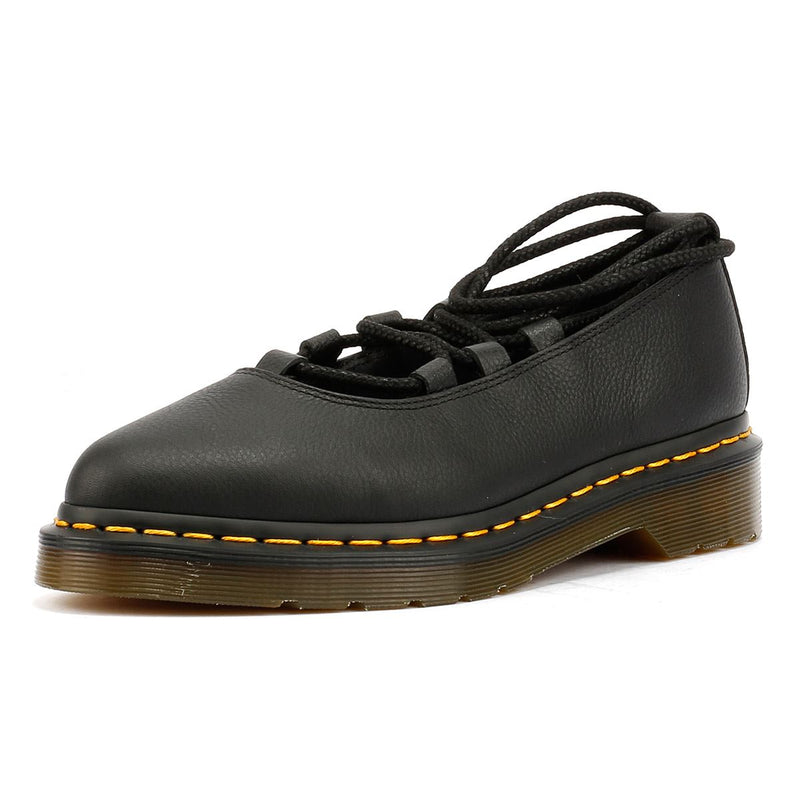 Dr. Martens Elphie II Virginia Lederschuhe Für Damen In Schwarz
