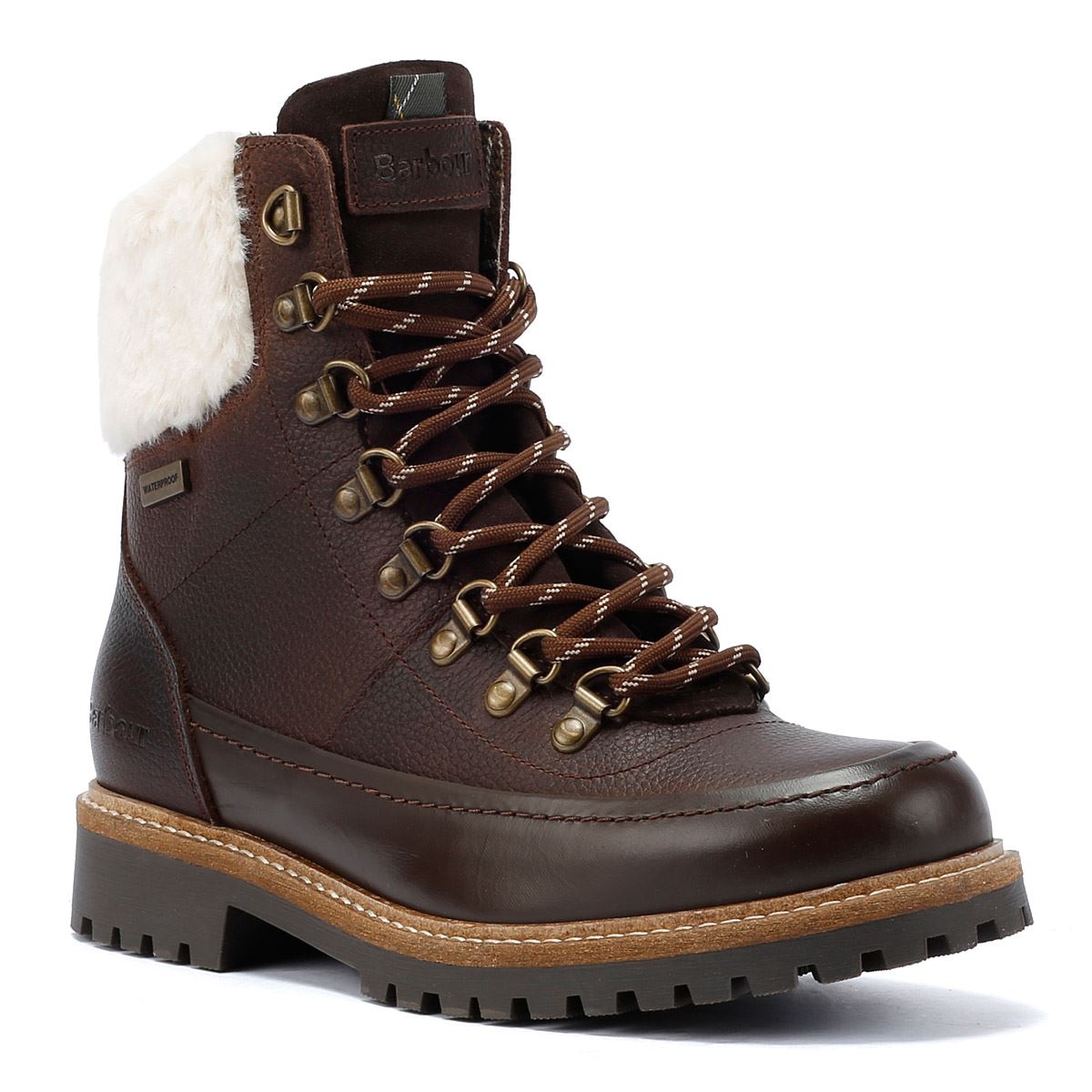 Barbour Woodside Hiker Damenstiefel Aus Braunem Leder