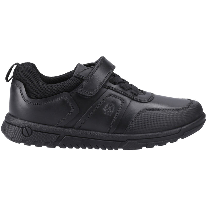 Hush Puppies Sutton Bungee Die Schwarzen Schnürschuhe Für Jungen Aus Leder