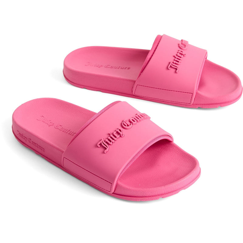 Juicy Couture Embossed Pvc Damen Pink Glow Slides