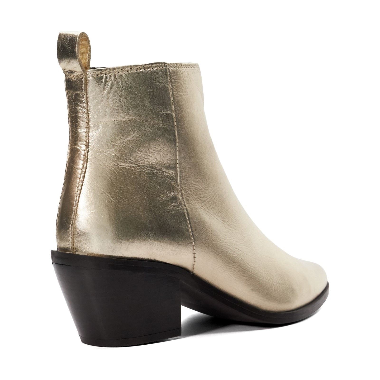 Dune Papz Leder Damen Gold Stiefel