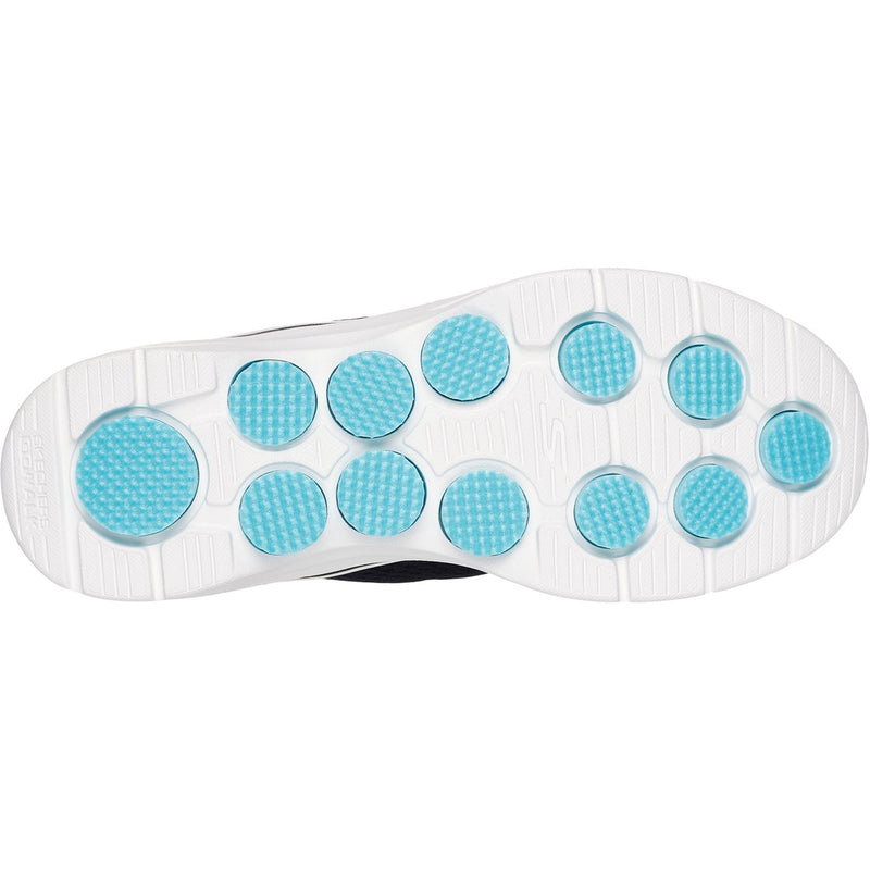 Skechers GO WALK 7 - Cosmic Waves Synthetik Damen Sneaker In Schwarz/Türkis