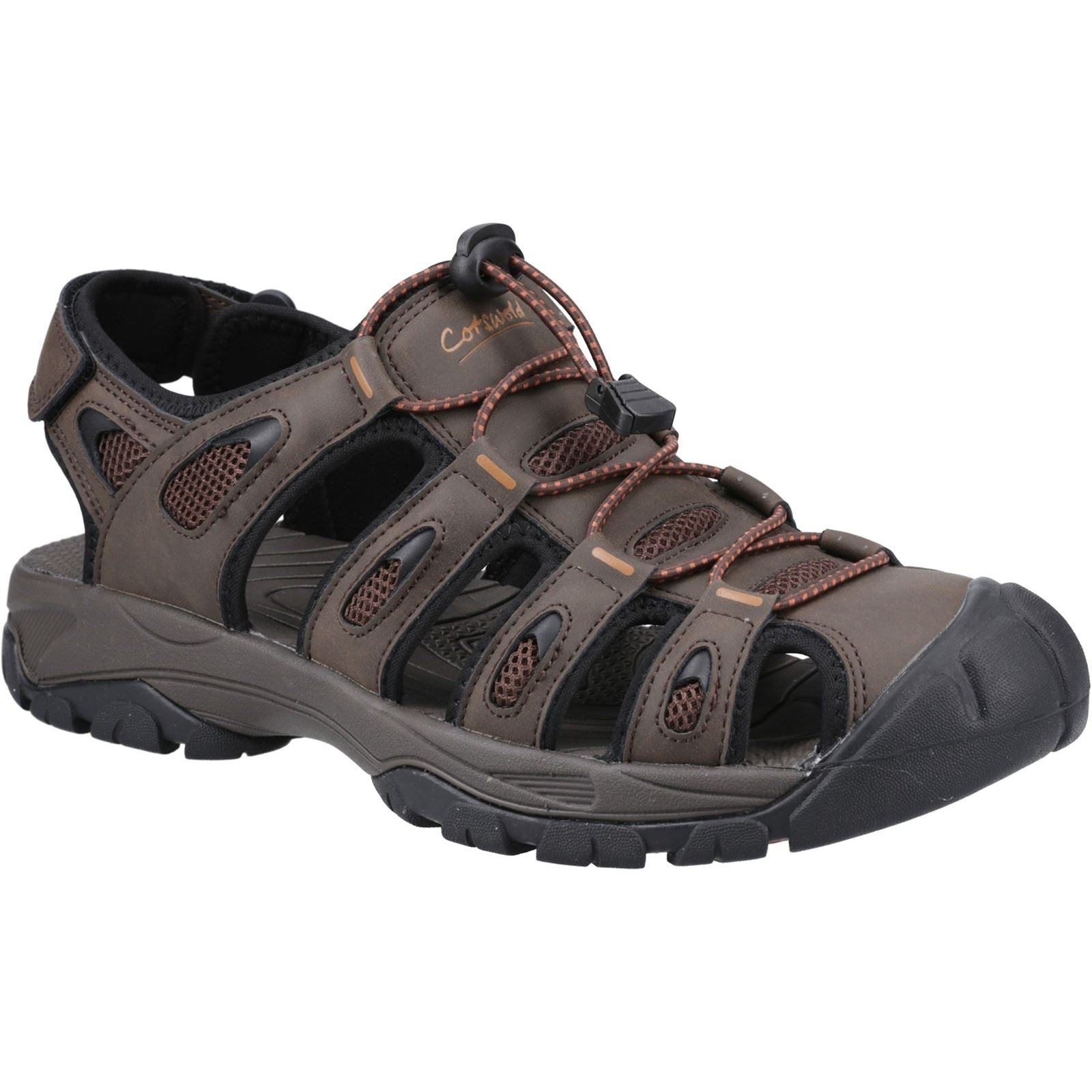 Cotswold Ampney Herren Sandalen Aus Braunem Polyurethan