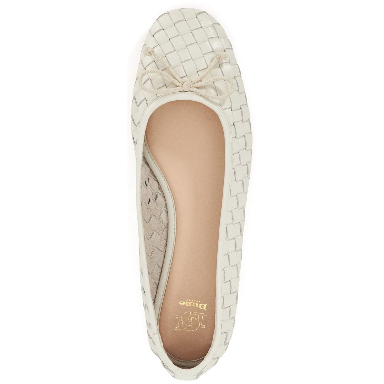 Dune Heat Damen Flachschuhe Aus Leder In Ecru