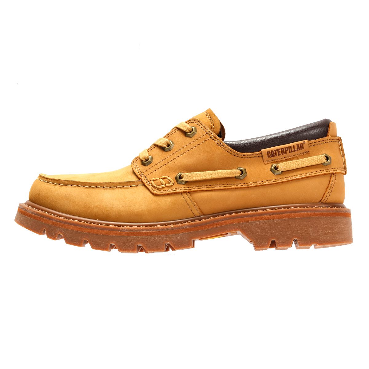 Caterpillar Colorado Boat Lo Leder Herren Gelbe Schnürschuhe