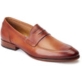 Base London Bruno Herren Mokassins Aus Gebranntem Tan-Leder