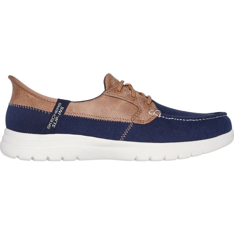 Skechers Palmilla Textile Damen Marine Bootsschuhe