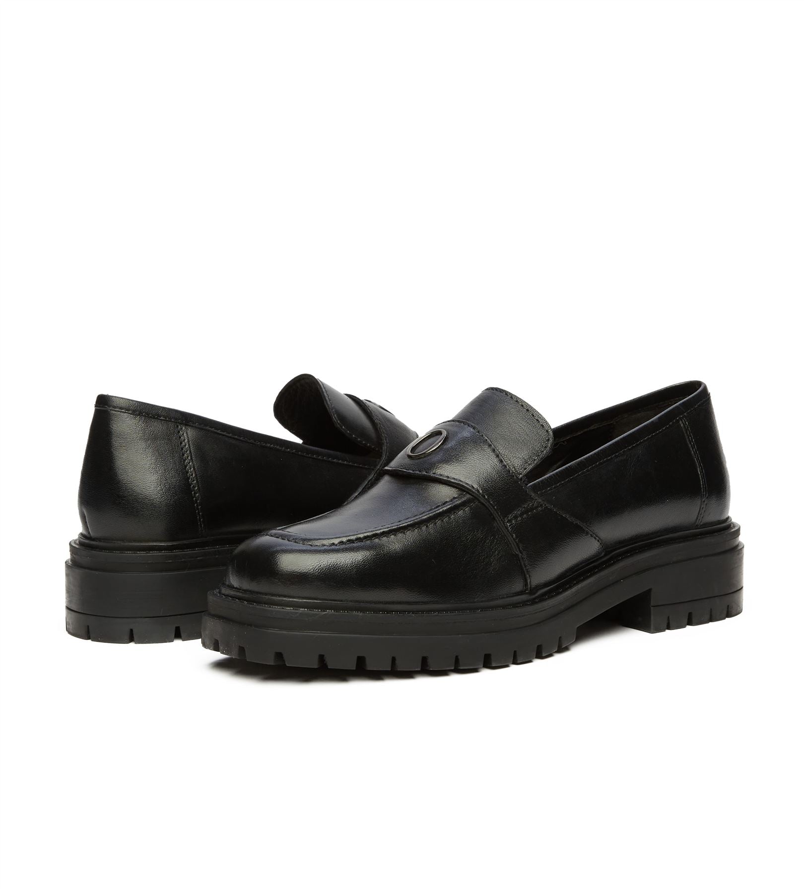 Osprey London The Greenwich Leder Damen Schwarze Slipper