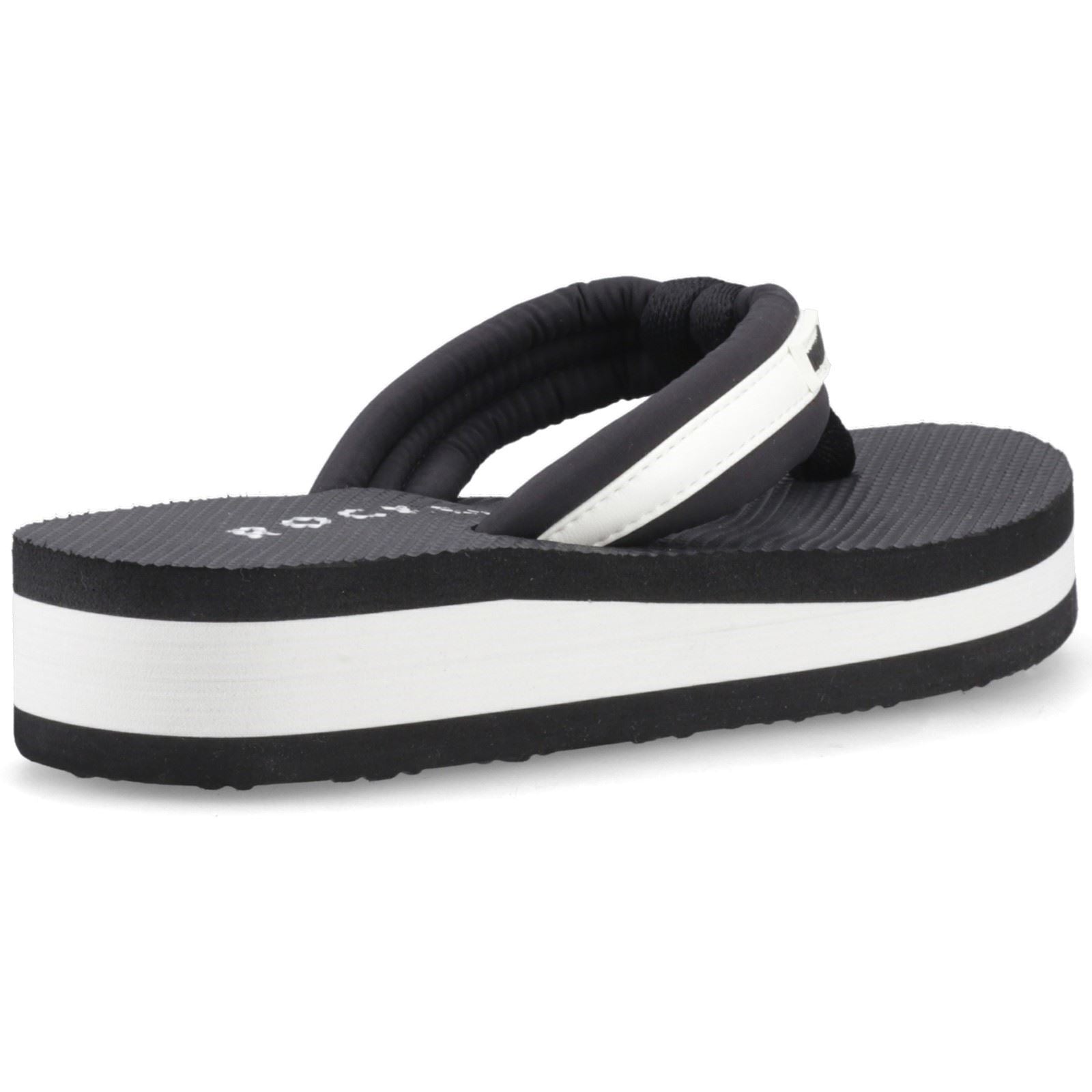 Rocket Dog Monica Nylon PU Textil Damen Schwarz/Antik Weiß Flip-Flops