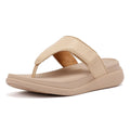 FitFlop F-Mode Go Adjustable Flatform Damen Beige Sandalen