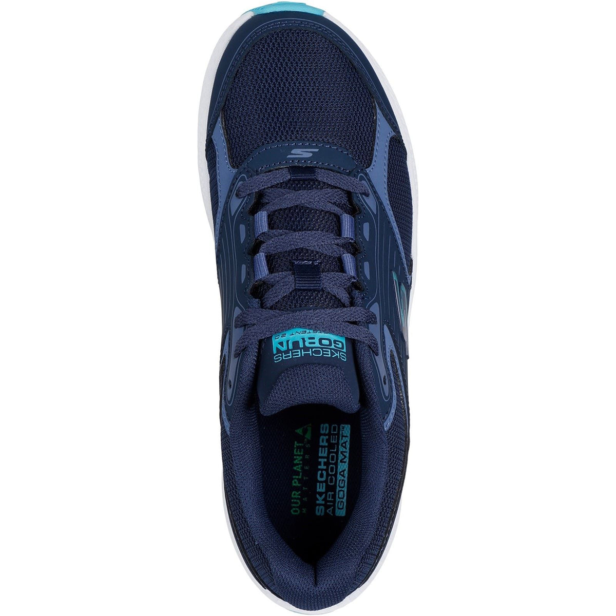 Skechers Performance GO RUN Consistent 2.0 Advantage Leder Damensneaker In Marineblau/Blau