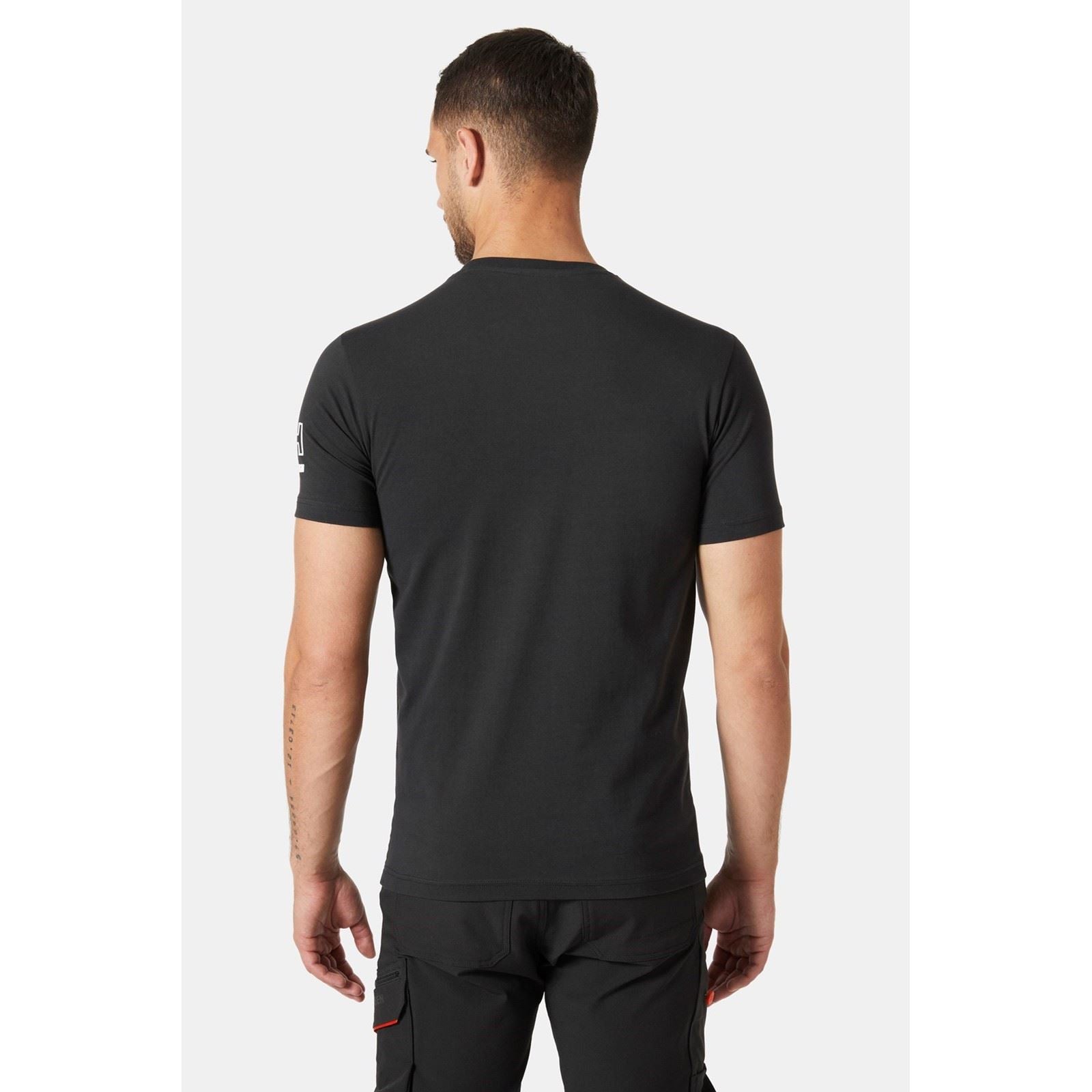 Helly Hansen Workwear Kensington Baumwoll Männer Schwarze Farbe Kurzarm-T-Shirts