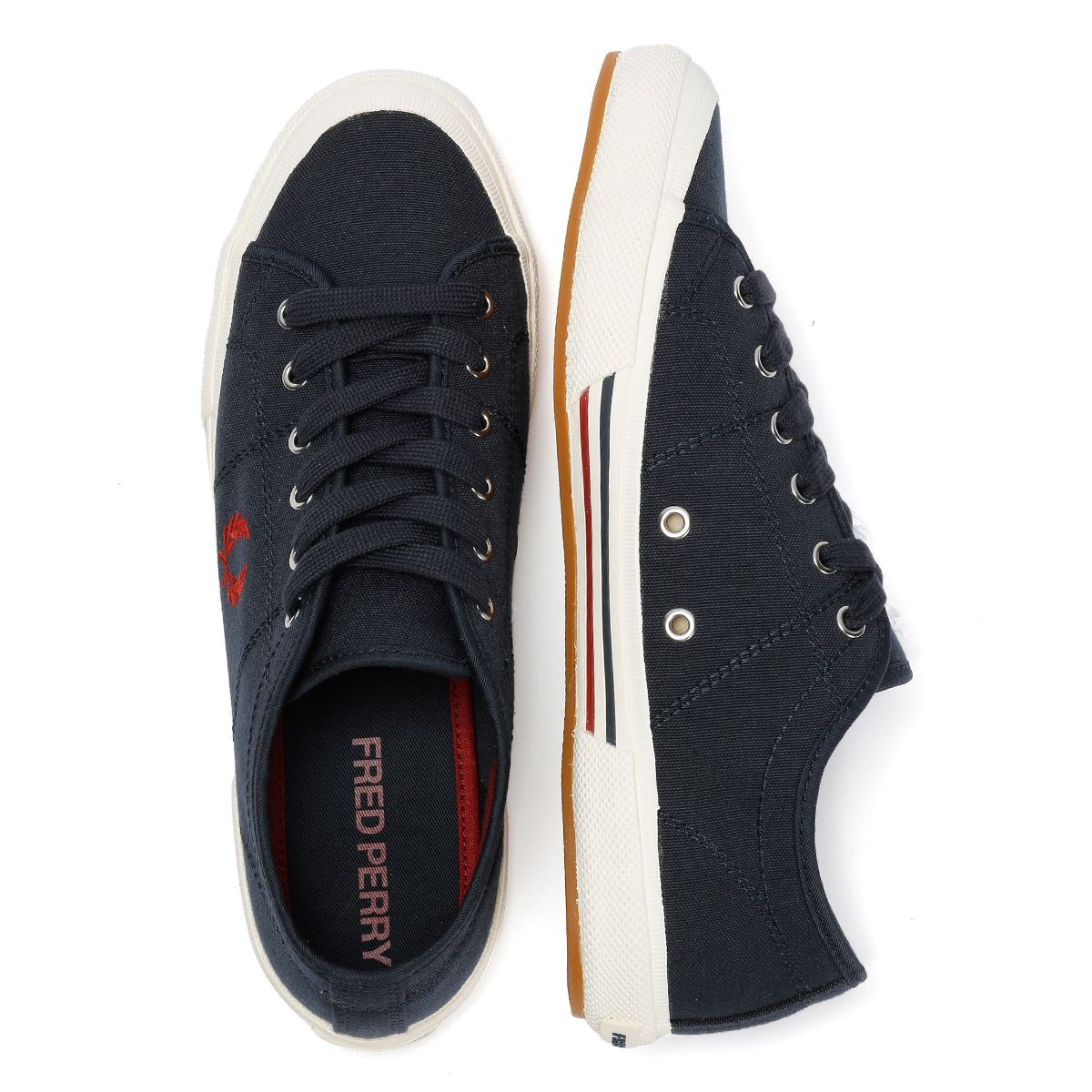 Fred Perry B708 Vintage Tennis Leinen Herren Blau Turnschuhe