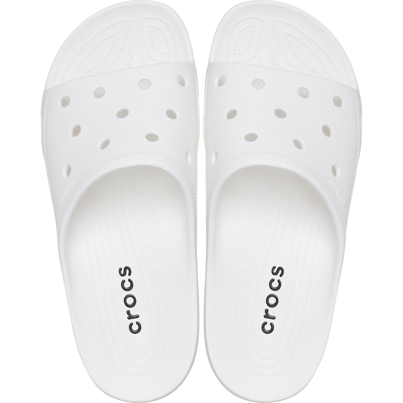 Crocs Classic Slide Thermoplastische Damenweiße Pantoletten
