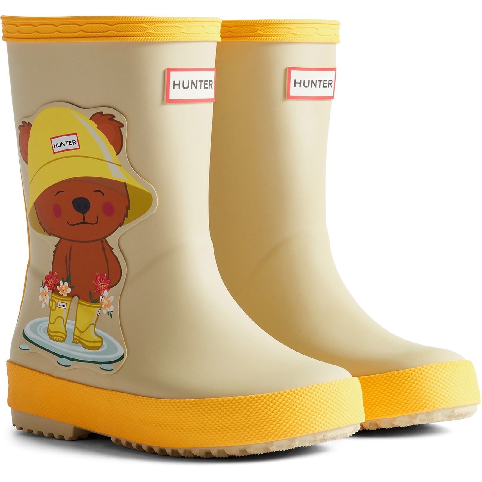 Hunter Kids First Bear Print Boot Gummi Unisex Kinder Bärenmuster Gummistiefel