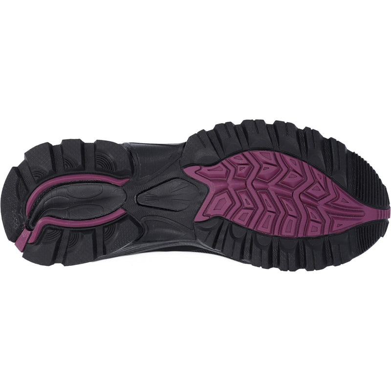 Hi-Tec Jackdaw Mid WP Polyester Damen Schwarz/Burgunder Wanderstiefel