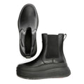 FitFlop F-Mode Leder Damen Schwarze Stiefel