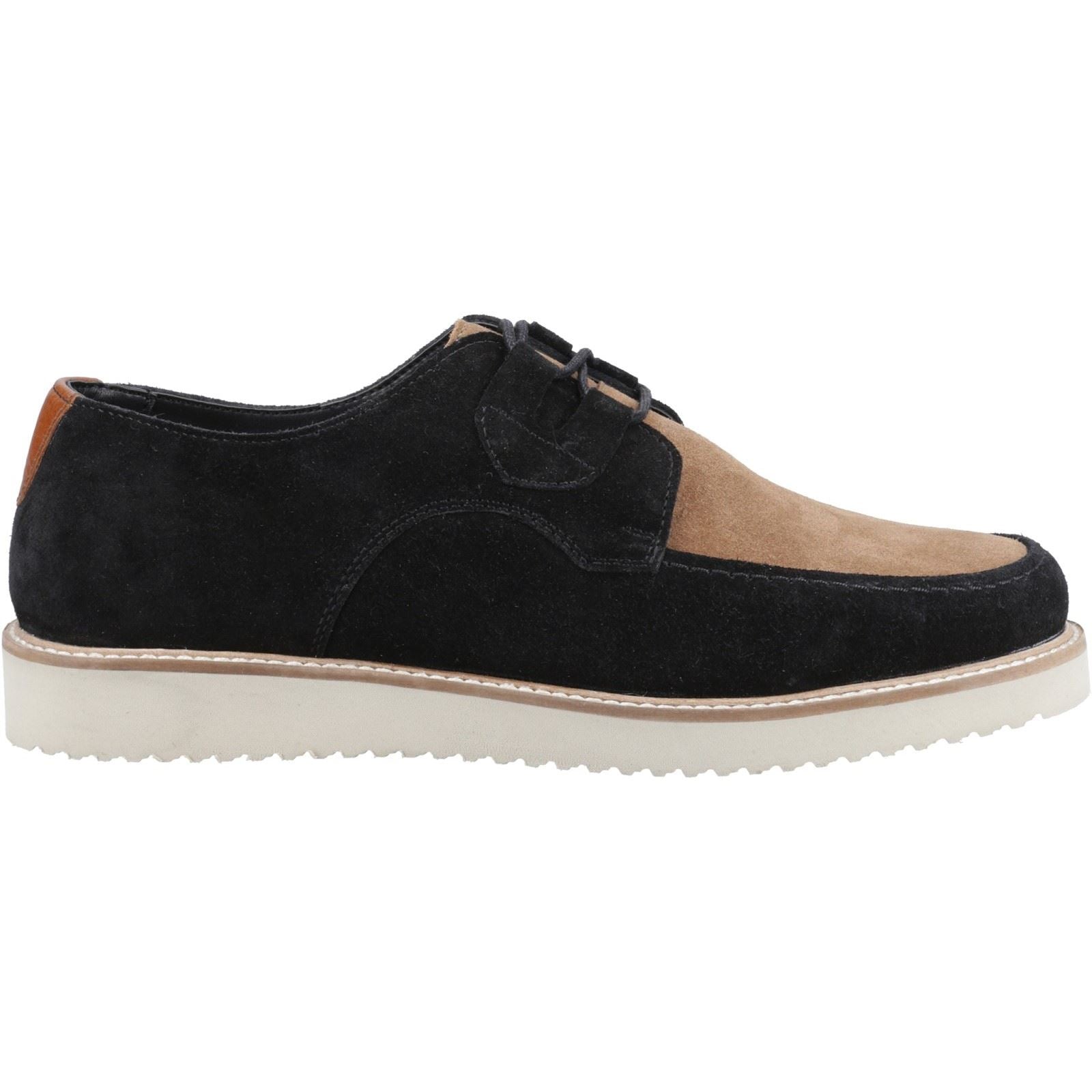 Hush Puppies Orion Herren Wildleder Schnürschuhe In Schwarz/Taupe