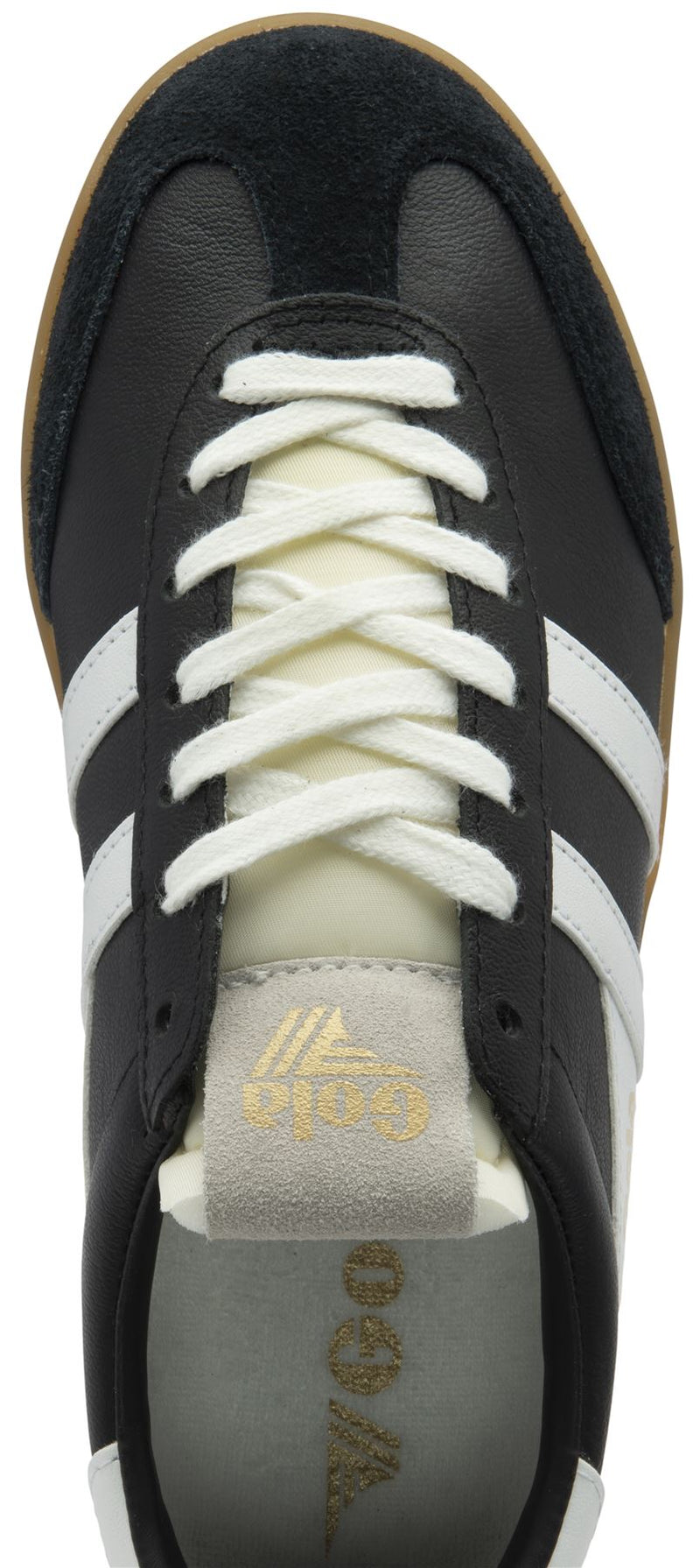 Gola Cyclone Leder Damen Schwarze Sneaker