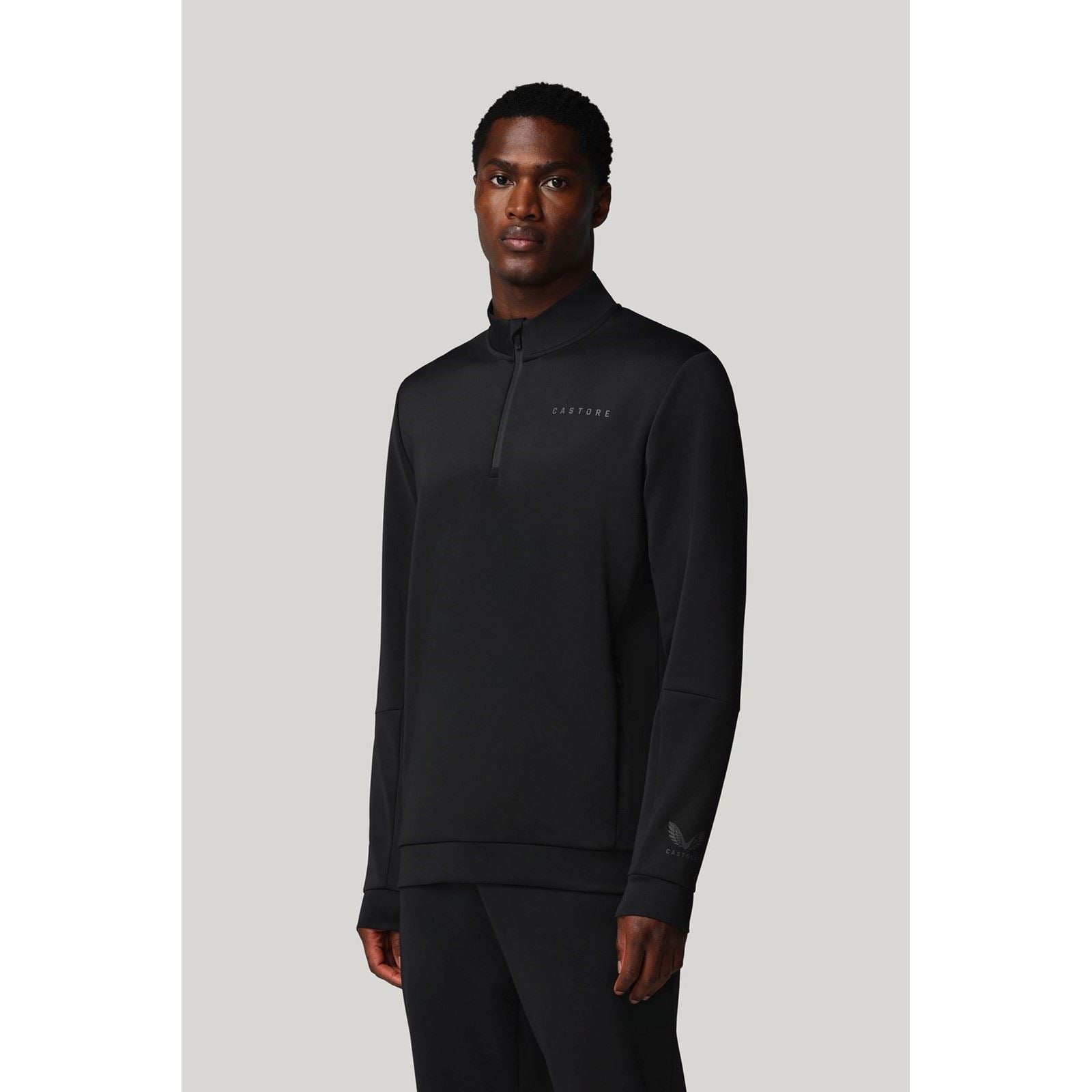 Castore Flex 1/4 Zip Herren Schwarzes Sweatshirt