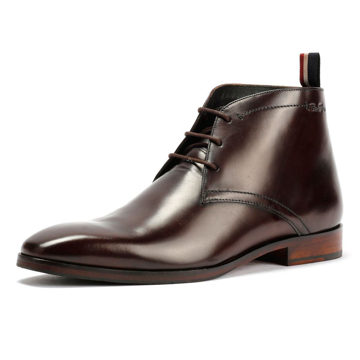 Ben Sherman London Leder Herren Braune Stiefel