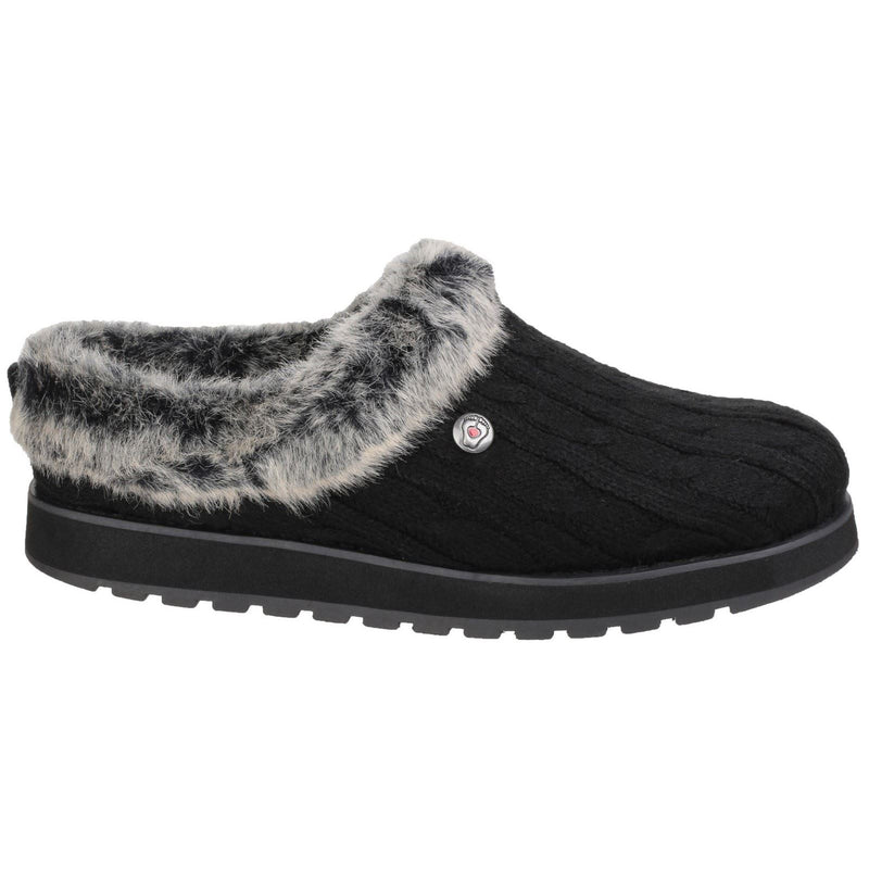 Skechers Keepsakes Ice Angel Polyester Damen Hausschuhe In Schwarz