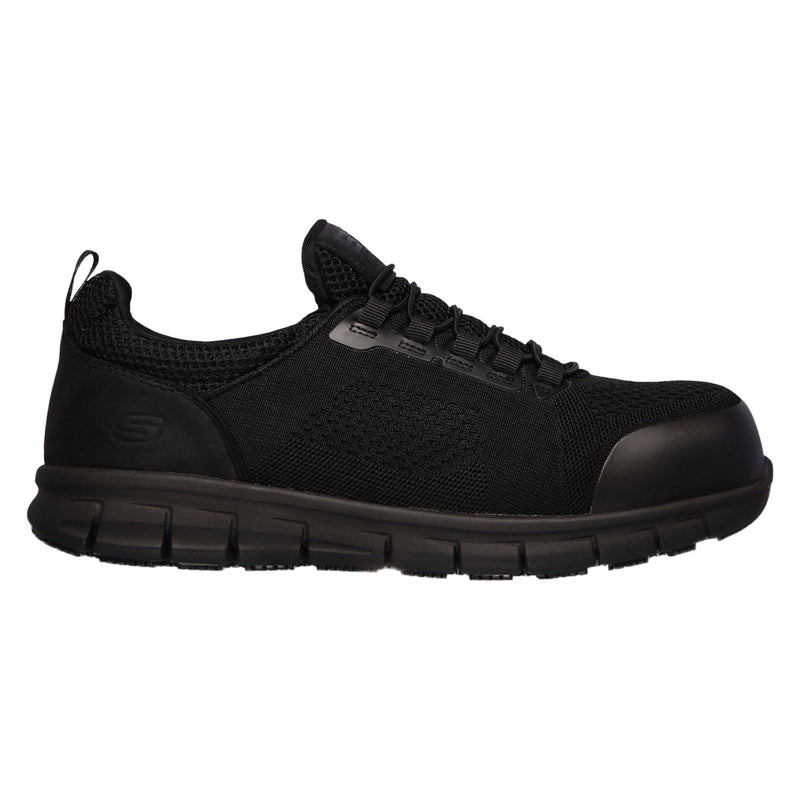 Skechers Workwear Synergy Omat Herren Schwarze Sicherheitssneaker