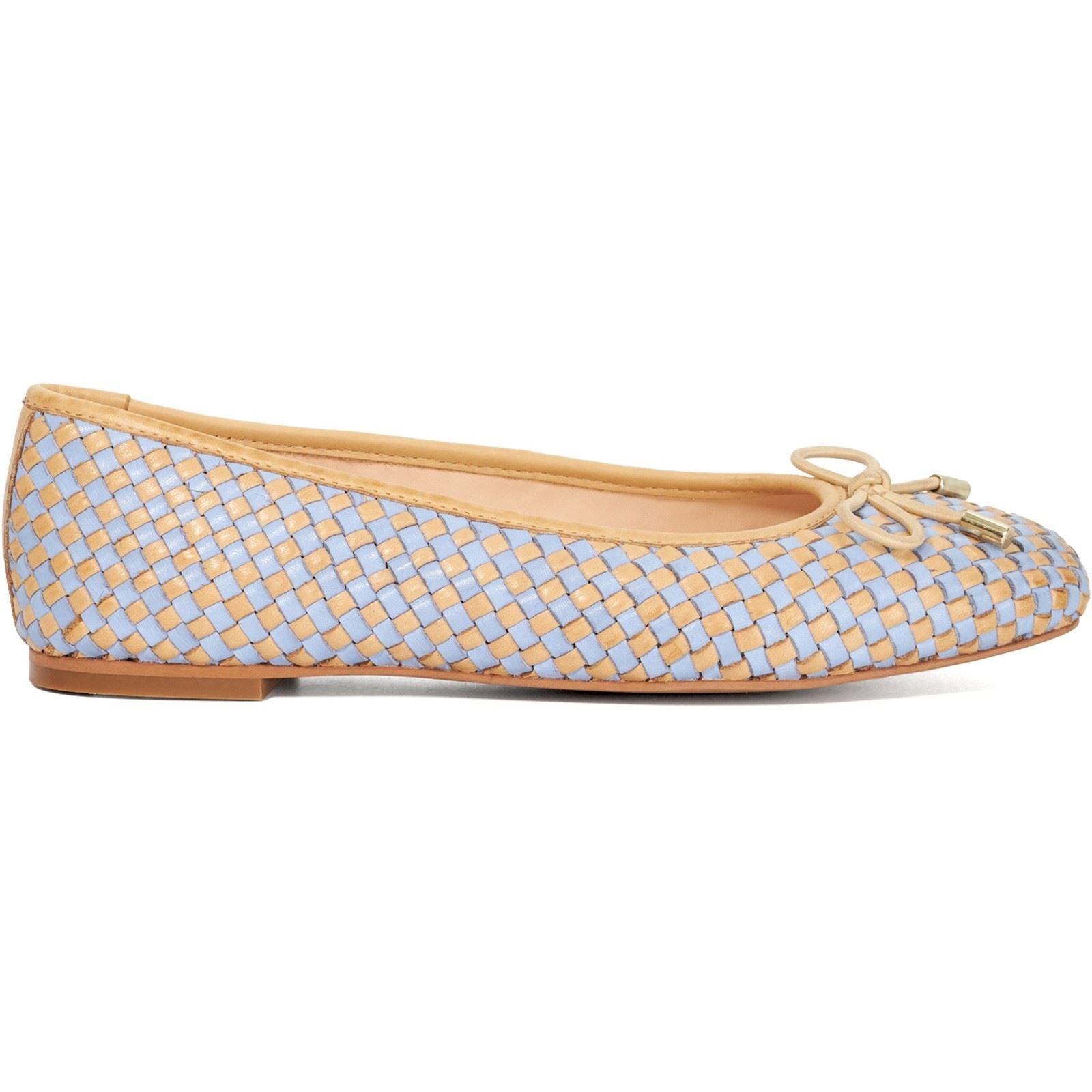 Dune Heights Damen Ballerinas Aus Blauem Leder