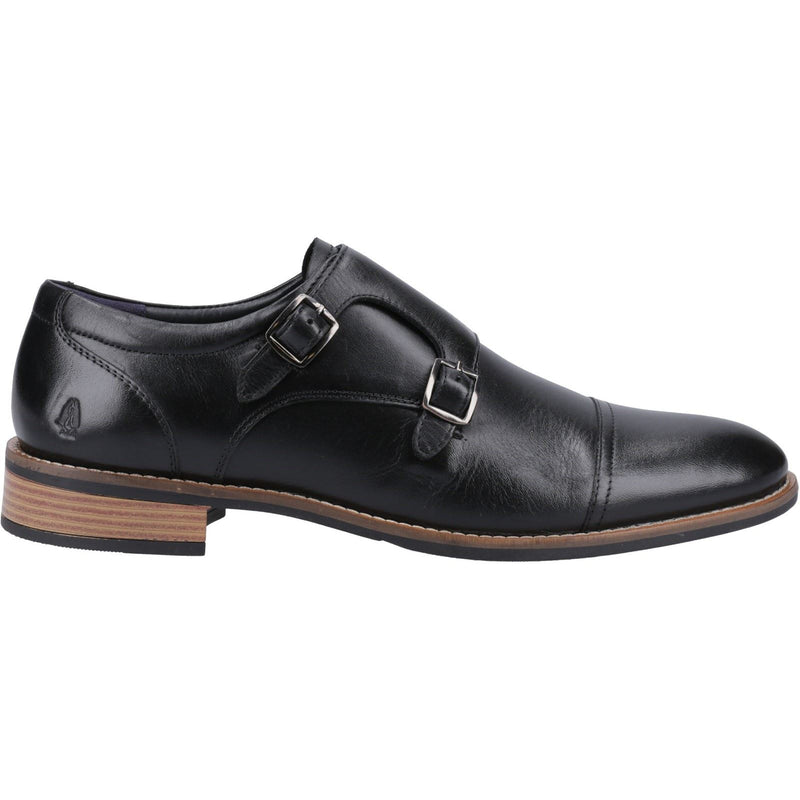 Hush Puppies David Herrenschuhe Aus Schwarzem Leder Mit Doppeltem Monk Riemen