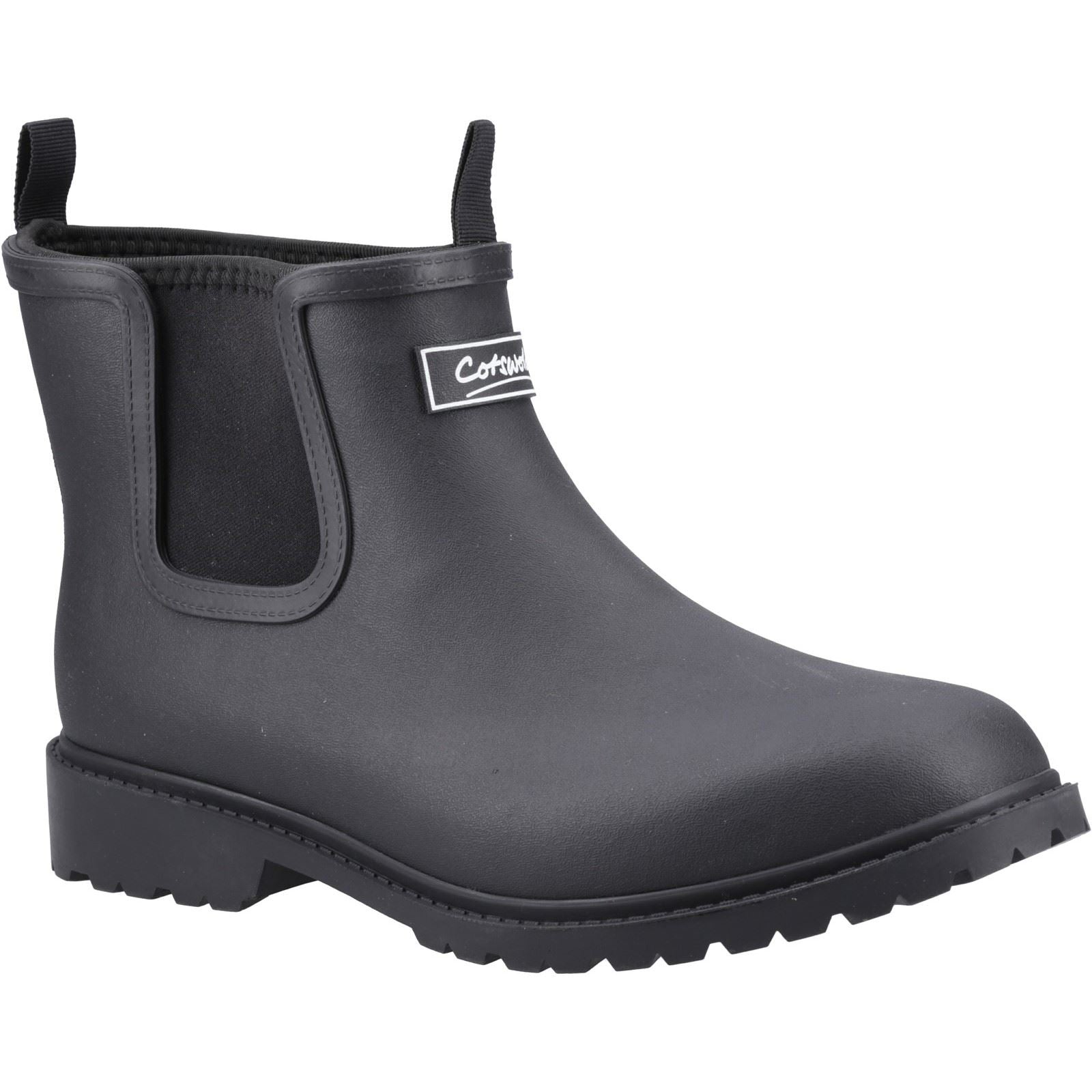 Cotswold Barton TPR+Neopren Herren Gummistiefel in Schwarz