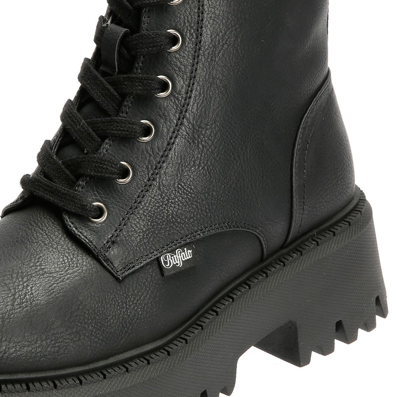 Buffalo Aspen Lace Up Warm Damen Schwarze Farbe Stiefel