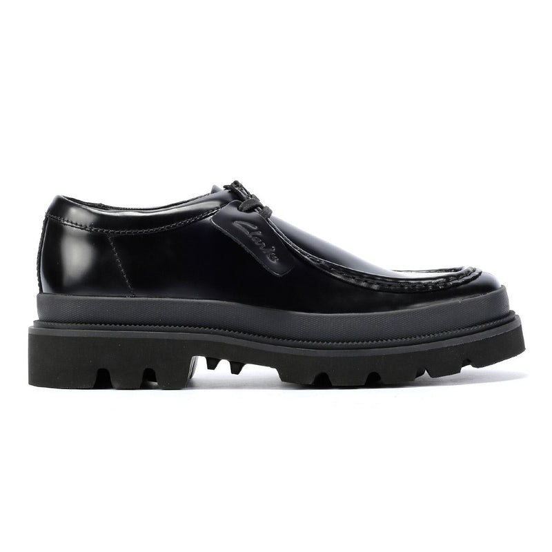 Clarks Main Badell Seam Schwarze Farbe Herren Schnürschuhe Aus Leder
