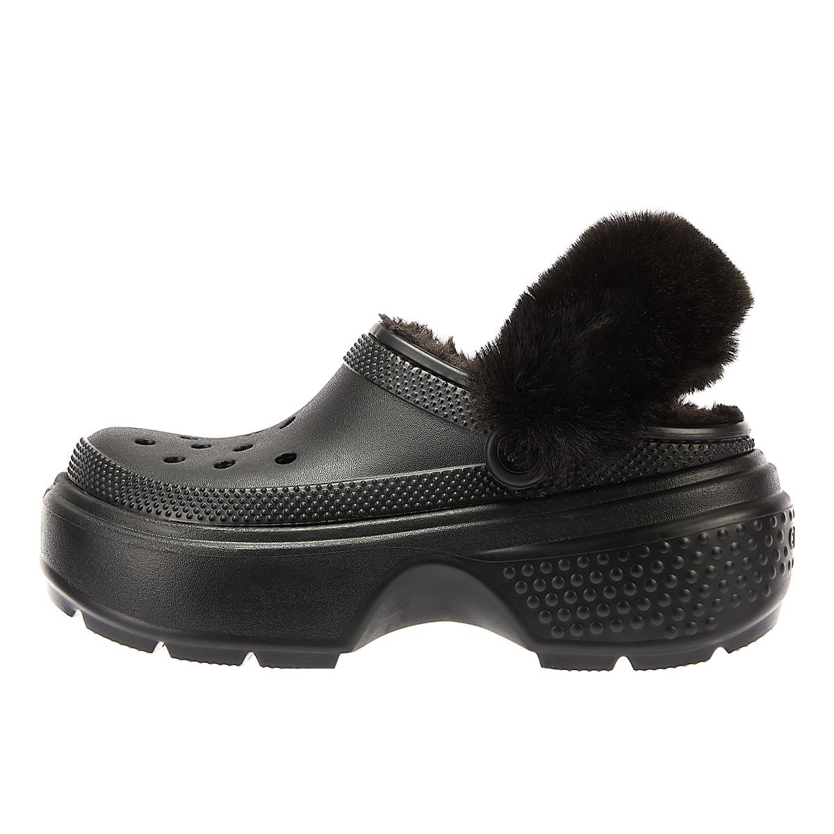 Crocs Stomp Gefütterte Clog-Sandalen Für Damen In Schwarz