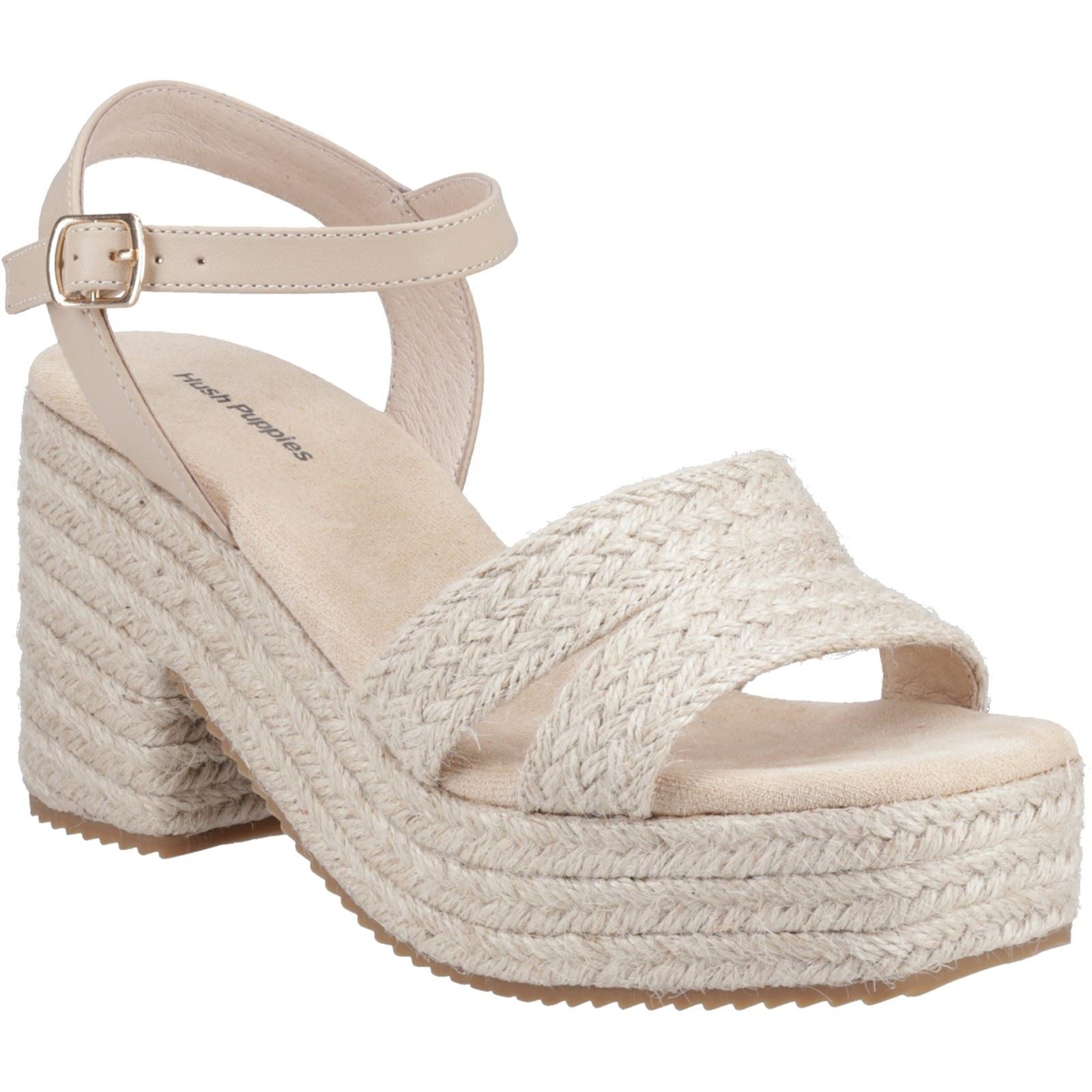Hush Puppies Jamelia Espadrille Heel Damen Textil Sandalen In Nude