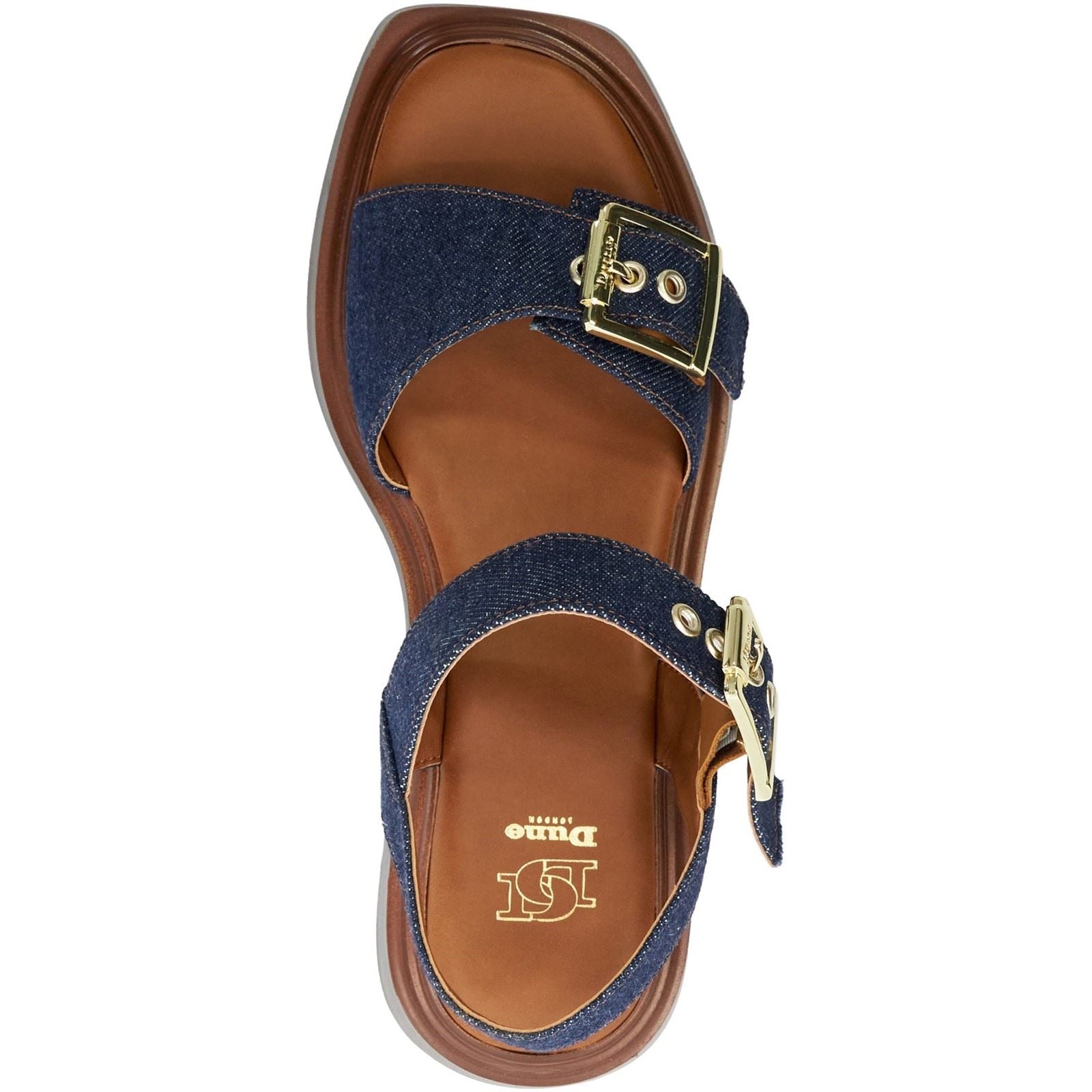 Dune Loells Damen Sandalen In Marineblau Aus Denim