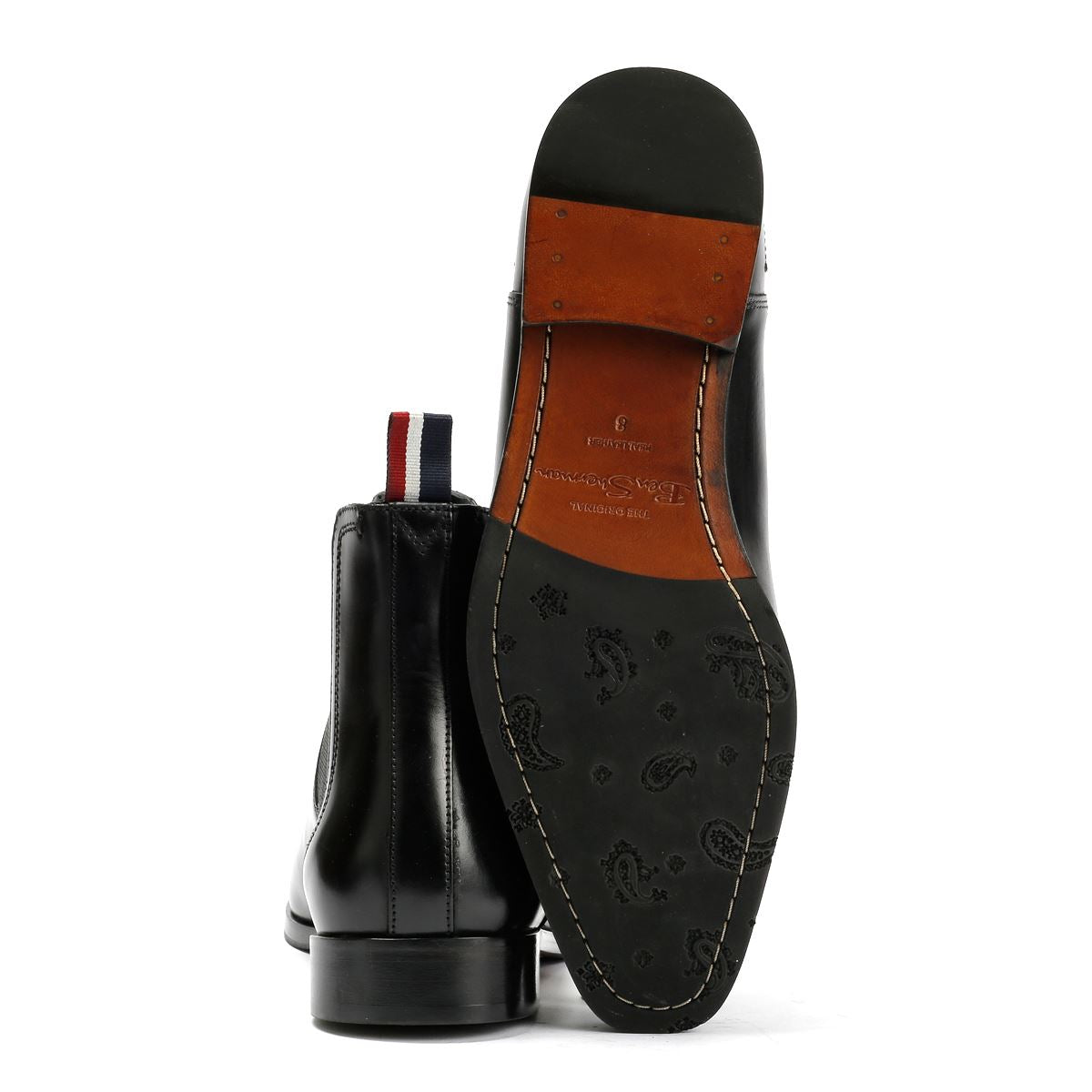 Ben Sherman Kendrick Leder Herren Schwarze Stiefel