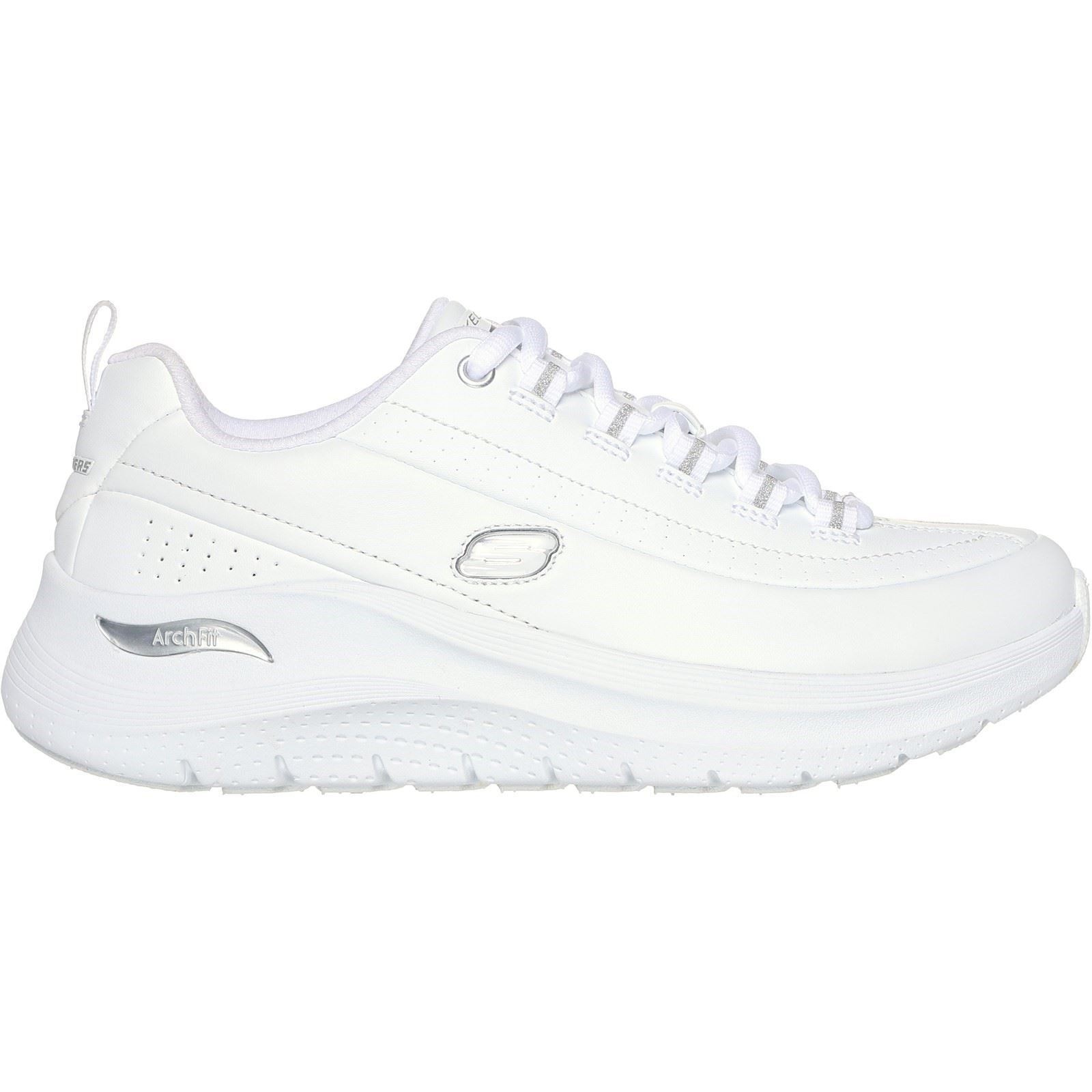 Skechers Arch Fit 2.0 - Star Bound Synthetik-Sneaker Für Damen In Weiß/Silber