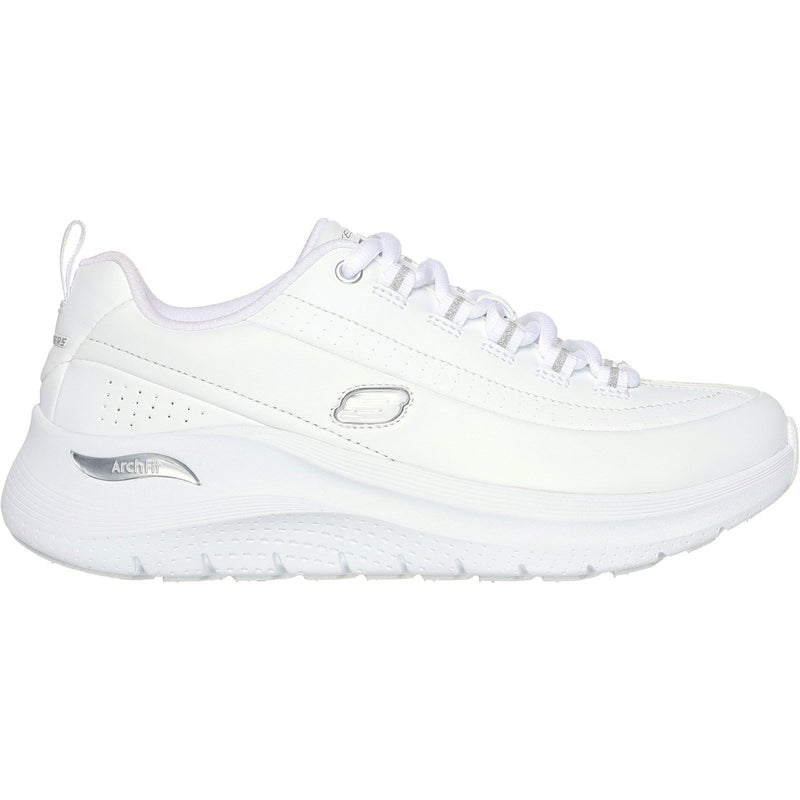 Skechers Arch Fit 2.0 - Star Bound Polyurethan-Sneaker Für Damen In Weiß/Silber