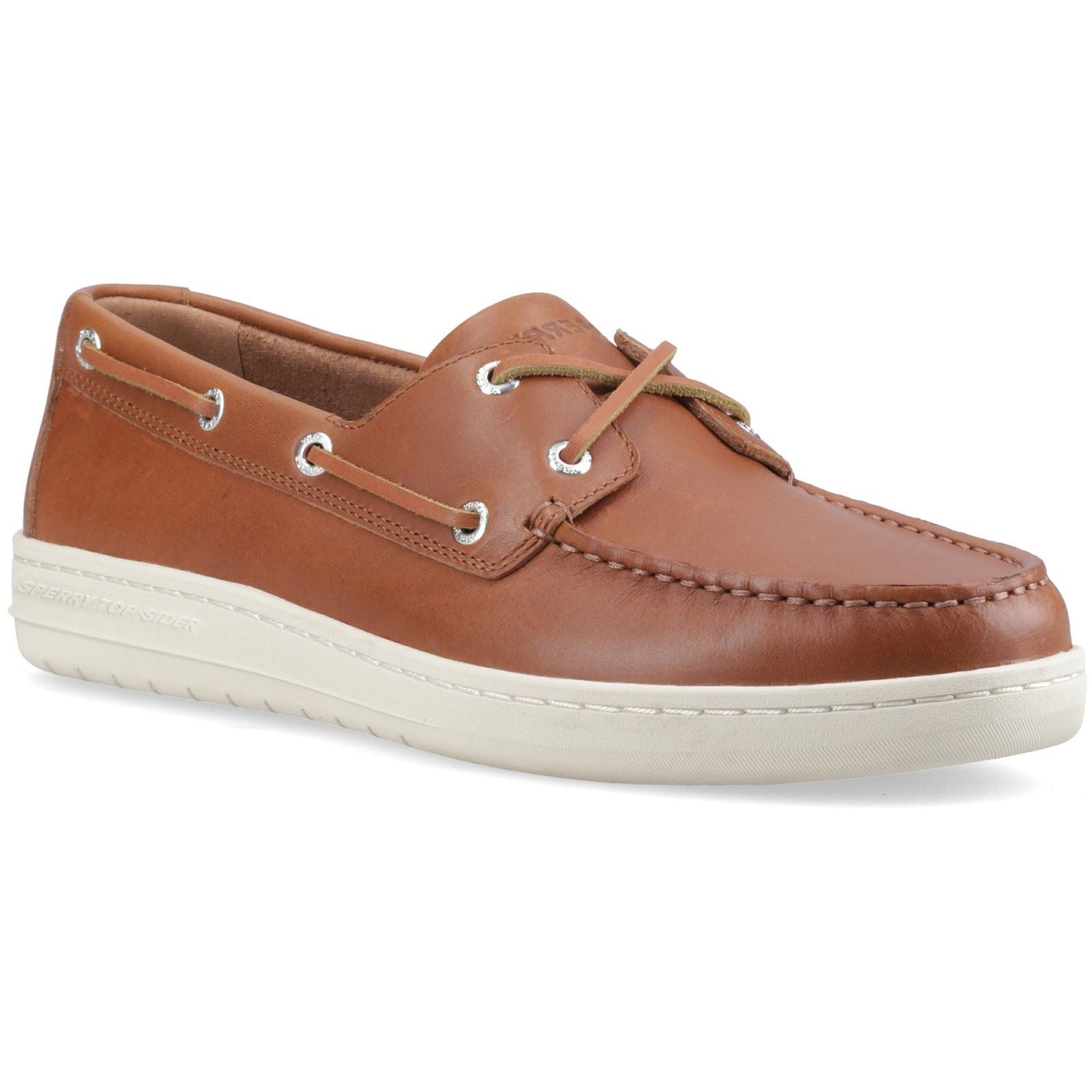 Sperry Strake 2-Eye Boat Leder Herren Offene Tan Bootschoenen